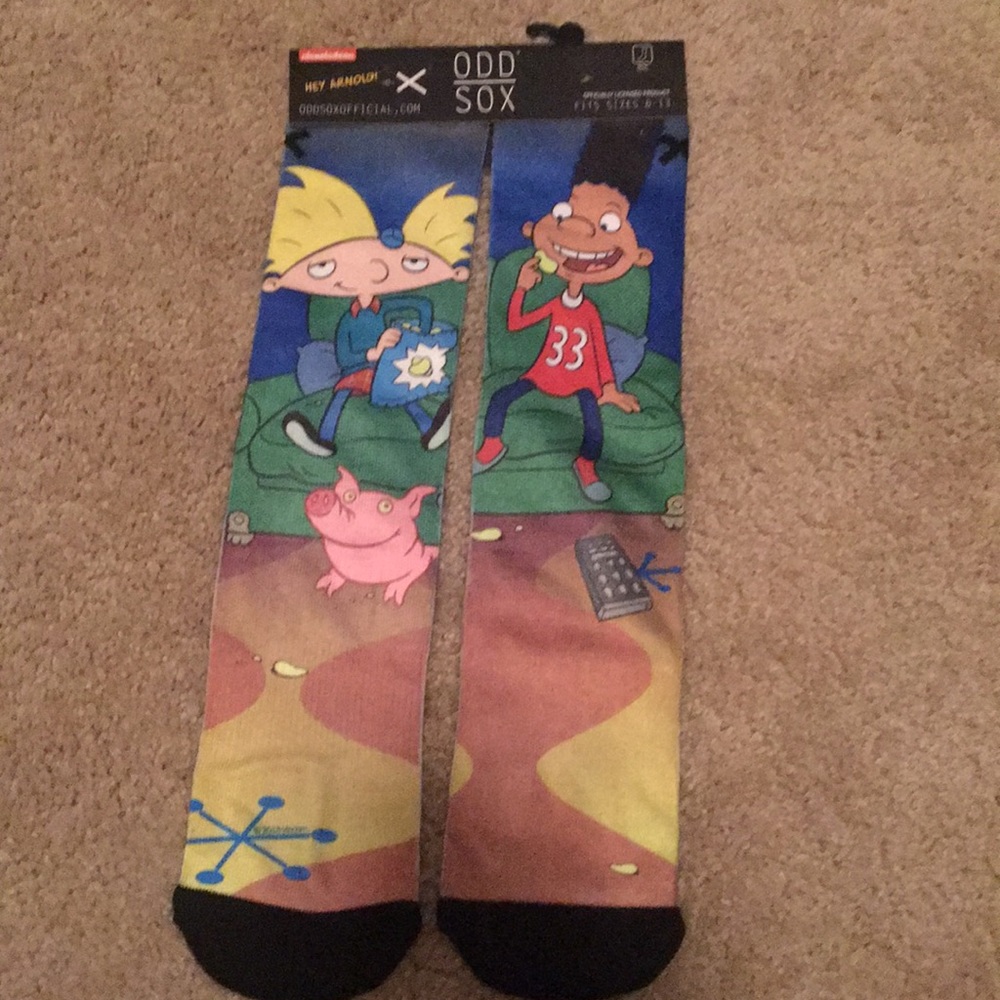 ODD SOCKS!!! Nickelodeon Hey Arnold Socks.